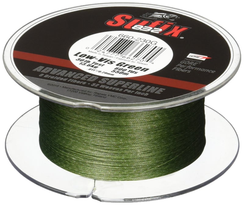 Sufix 832 Braid Line-600 Yards (Green, 30-Pound) - Image 1